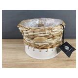 Brand New LiveTrends Hayworth Ceramic Indoor Planter Pot Matte White 6.5"