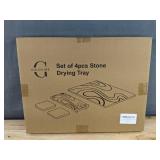 Brand New Guildline Set of 4pcs Stone Drying Tray, Grey
