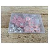 15 Brand New Pink Flower, Bow, and Pearl Croc Charms