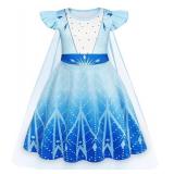 Brand New WonderBabe Princess Dress with Cape for Girls Size 3-4T