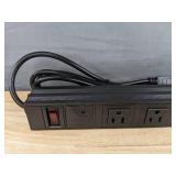 Brand New 6-Outlet Black Power Strip with Surge Protector
