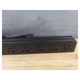 Brand New 6-Outlet Black Power Strip with Surge Protector