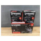 3 Brand New Boxes of Gloveworks Black Nitrile Gloves Size XL - 300 Total Gloves