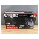 3 Brand New Boxes of Gloveworks Black Nitrile Gloves Size XL - 300 Total Gloves