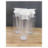 5 Brand New Hydration White Water Bottles with Fruit Infuser