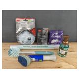 7 Brand New Household Items Including 3M Respirator and OXO Drain Protector
