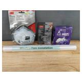 7 Brand New Household Items Including 3M Respirator and OXO Drain Protector