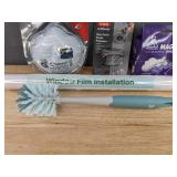 7 Brand New Household Items Including 3M Respirator and OXO Drain Protector