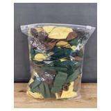 Assorted New Latex Balloons in Camo Themed Colors with Orange Gift Bag