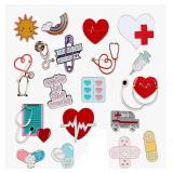 19 Brand New Nurse-Themed Enamel Pins with Storage Bag