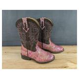 Roper Little Kids Pink & Brown Cowboy Boots - Girls Size 13