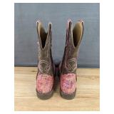 Roper Little Kids Pink & Brown Cowboy Boots - Girls Size 13