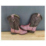 Roper Little Kids Pink & Brown Cowboy Boots - Girls Size 13