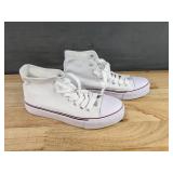 White High-Top Sneakers for Women (Size 7.5) and Men (Size 5.5)