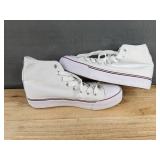 White High-Top Sneakers for Women (Size 7.5) and Men (Size 5.5)