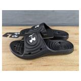 Brand New Under Armour Size 6 Youth Black Slide Sandals