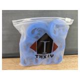 165 Brand New Blue Plain Silicone Wristbands - 3 Packs