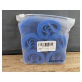 165 Brand New Blue Plain Silicone Wristbands - 3 Packs