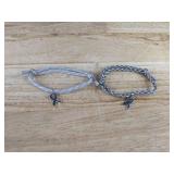 50 Brand New Brain Cancer Awareness Bracelets with Grey Ribbon Charms