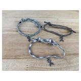 50 Brand New Brain Cancer Awareness Bracelets with Grey Ribbon Charms