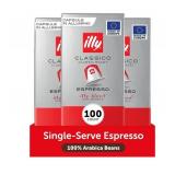 100 Brand New Illy Classico Medium Roast Espresso Capsules - 10 Packs