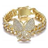 Brand New AAA Cubic Zirconia Butterfly Chain Bracelet/Anklet