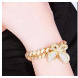 Brand New AAA Cubic Zirconia Butterfly Chain Bracelet/Anklet
