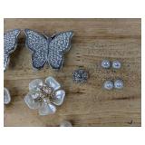 Brand New 20-Piece Set of Bling Shoe Croc Charms Including Butterflies and Flowers