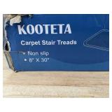 Brand New Kooteta Non-Slip Carpet Stair Treads Set of 12, Dark Gray