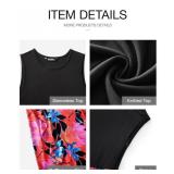 Brand New BTFBFM Sleeveless Maxi Dress with Floral Print and Ruffle Trim Women