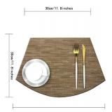 6 Brand New Wedge Shaped Non-Slip Placemats