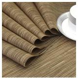 6 Brand New Wedge Shaped Non-Slip Placemats