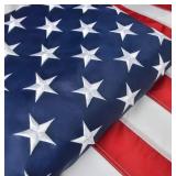 Brand New 4x6 FT USA Flag with Embroidered Stars and Brass Grommets