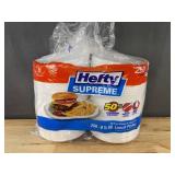 Brand New Bulk Pack of 250 Hefty Supreme 8 7/8" Foam Lunch/Dinner Plates