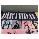 Brand New Taylor Swift Happy Birthday Cloth Banner 60" x 38.5"
