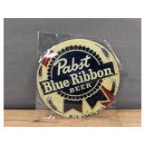 Brand New Pabst Blue Ribbon 8" Round Tin Sign