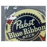 Brand New Pabst Blue Ribbon 8" Round Tin Sign