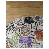 50 Brand New Faith and Spiritual Quotes Aesthetic Stickers for Water Bottles, Laptops, Scrapbooking Etc *E