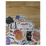50 Brand New Faith and Spiritual Quotes Aesthetic Stickers for Water Bottles, Laptops, Scrapbooking Etc *E