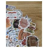 50 Brand New Faith and Spiritual Quotes Aesthetic Stickers for Water Bottles, Laptops, Scrapbooking Etc *E