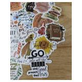 50 Brand New Faith and Spiritual Quotes Aesthetic Stickers for Water Bottles, Laptops, Scrapbooking Etc *E