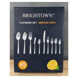 Brand New Brightown 45-Piece Flatware Set Service for 8
