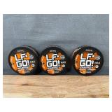 3 Brand New LF*GO! Energy Pouches Orange Tangerine Flavor 200mg - 15 Pouches in Each