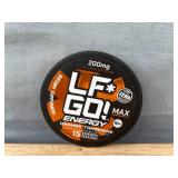 3 Brand New LF*GO! Energy Pouches Orange Tangerine Flavor 200mg - 15 Pouches in Each