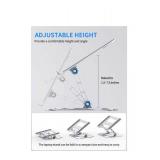 Brand New Adjustable Rotatable Laptop Stand with Heat Dissipation - Silver