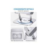 Brand New Adjustable Rotatable Laptop Stand with Heat Dissipation - Silver