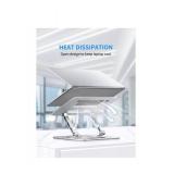 Brand New Adjustable Rotatable Laptop Stand with Heat Dissipation - Silver