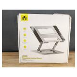 Brand New Adjustable Rotatable Laptop Stand with Heat Dissipation - Silver