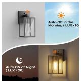 Brand New Black Dusk to Dawn Outdoor Iron Lighting Fixture