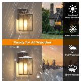 Brand New Black Dusk to Dawn Outdoor Iron Lighting Fixture